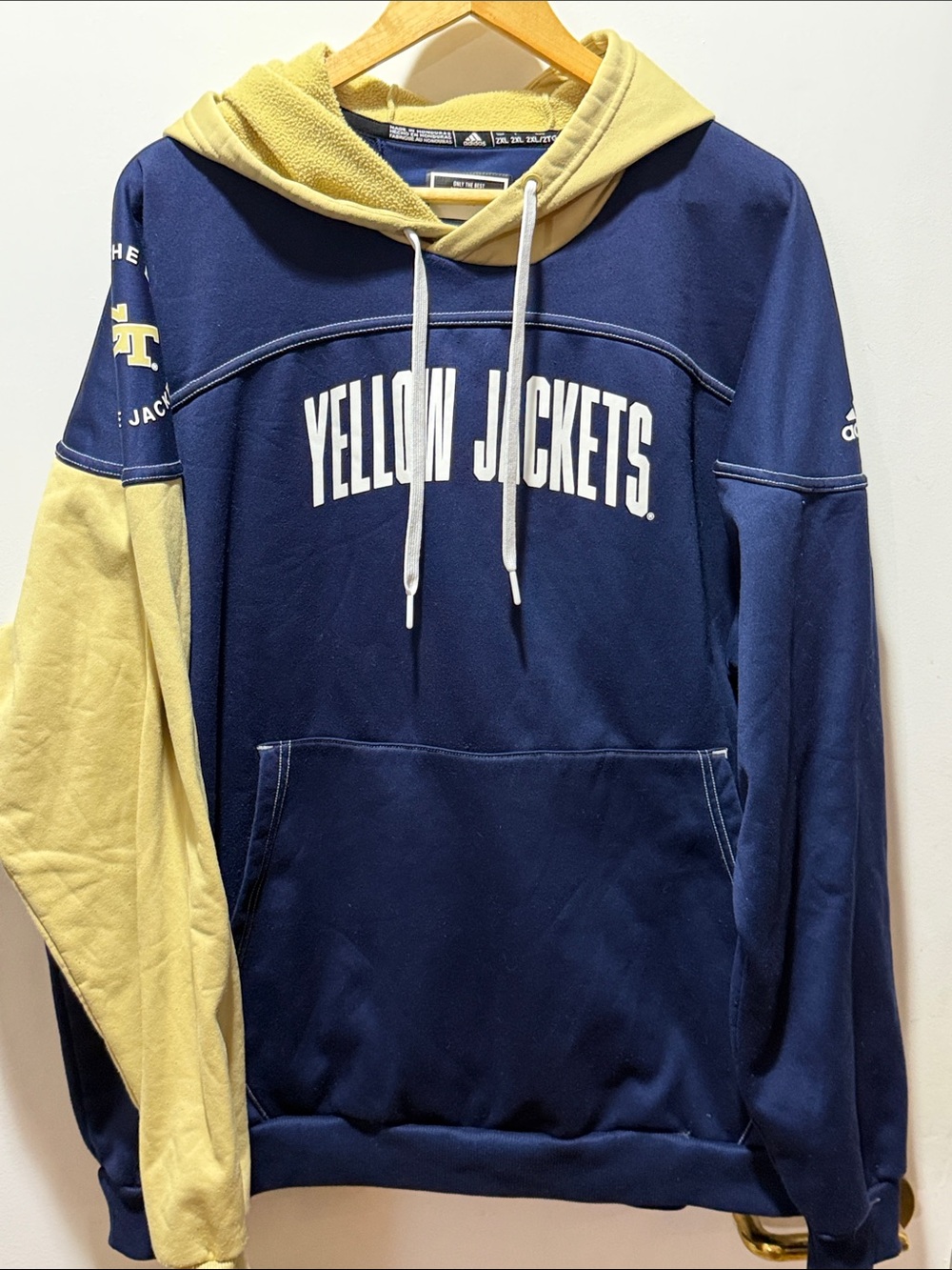 adidas Men's Georgia Tech Yellow Jackets' Crewneck Hoodie